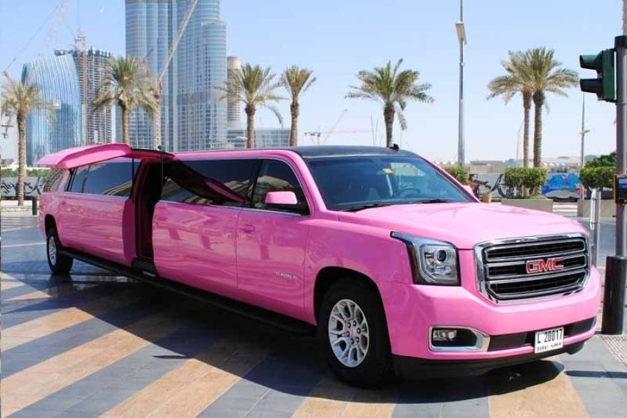 GMC Yukon Pink Limousine Service | Party & Event Limo Hire